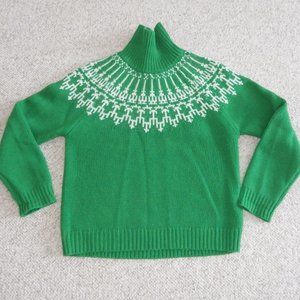 Tory Burch Green Fairisle Sweater Size Large